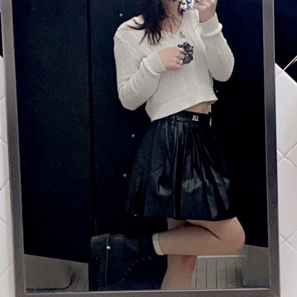 White Cropped Sweater
